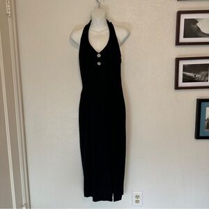 PROM Jessica McClintock Gunne Sax VTG Vintage Y2K black halter formal dress 8